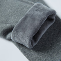 (Autumn and winter warm pants) mens solid color plus velvet padded autumn pants mens underwear stretch wool pants striped cotton pants