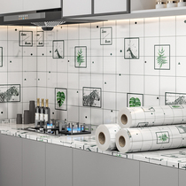 Kitchen oil-proof sticker fireproof high temperature resistant self-adhesive wall sticker pvc stove Wall renovation refurbished tile wall wallpaper