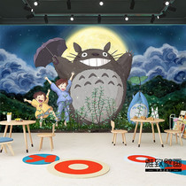 Chincho wallpaper Hayao Miyazaki Japanese cartoon mural script kill childrens room wall cloth anime background wall wallpaper