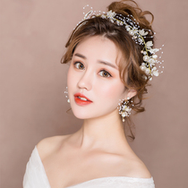 Bridal headdress Super Fairy wedding hair accessories Sen Korean wedding toast dress Hair band dress Fairy accessories