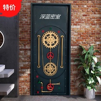 Retro industrial style iron door Container door Bathroom toilet door Italian restaurant bar Secret room Private room Warehouse door