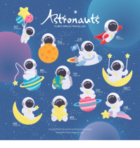 Fabric cloth house cute astronaut planet Space cartoon cloth patch clothes patch clothes decoration embroidery repair subsidy