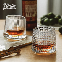 Bincoo Whiskey Wine Cup Crystal Glass Cup Rotating Winner Drinking Cup Japanese Creative Wine Cup