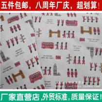 English London Bridge printed cotton linen cloth decorative wallpaper curtain tablecloth sofa seat cover IDY handmade English