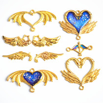 miss small morning diy crystal drop glue uv resin glue loving wings alloy accessories Stars Wings Gold