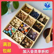 Waldorf family combination set Crystal wool ball Bodhi wood beads and other Waldorf Handmade Museum]