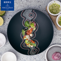 villeroyboch Germanys meritocratic import American dinner plate dishes creative personality reliefs home carpenter heart rock