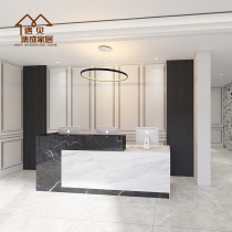 Nordic bamboo and wood fiber integrated wallboard Clothing store company front desk living room sofa 3D gypsum line wallboard grille