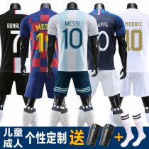 20-21 Children adult parent-child football suit suit male Argentina Brazil Italy team custom Messi Ronaldo