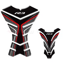 Motorcycle Yamaha YZF-R3 Fuel Tank Fish Bone Sticker Fuel Tank Cover Sticker 3D Colorful Fish Bone Sticker Fuel Tank Non-slip