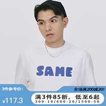 SAMESAME22SS summer minimalist letter printed t-shirt loose round collar street country trendy half short sleeve men and women