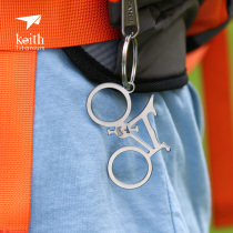 keith armor titanium outdoor multifunctional climbing pendant keychain pendant gadget tag