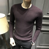Mens clothing boutique goat sweatshirt warm autumn and winter sweater mens body round knit bottom-shirt mens line of clothing blouses