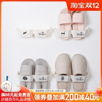 Creative wall-mounted three-dimensional shoe rack Wall slippers shelf home living room simple sticky shoe storage rack