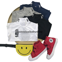 Winter autumn children boys and girls Baby Cotton delicate high collar base shirt neck T-shirt 4 pieces