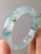 Ice seed emerald bracelet with water moisturizing ice through high-end old pit jade jade bracelet jade bracelet Myanmar emerald jade bracelet