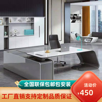 Baking Varnish Boss Table Fashion Brief President Great Bandae Desk Office Furniture General Manager Desk head reception desk