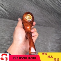 Hainan yellow rosewood old material pipe sea yellow oil pear tiger skin pattern mountain water ripple handlebar