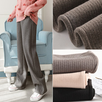 Pregnant women pants autumn and winter wide leg pants wear winter fashion tide mother plus velvet padded padded trousers spring and autumn winter clothes