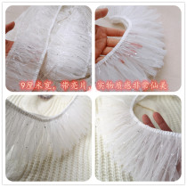 9 cm wide regular white bright sheet mesh yarn flow Su shall be required to lace dolls dress lace lace accessories