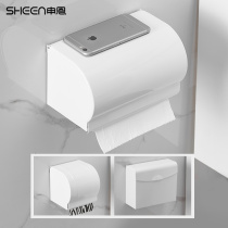 Toilet toilet tissue box shelf Hole-free toilet toilet toilet toilet paper paper roll paper toilet paper box Creative household