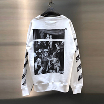 Off OW White Caravaggio Virgin Cotton Oil Painting Fake Two Piece Tshirt Couple High Street Ins Loose Tide