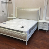 JSM American pastoral modern fabric solid wood bed high-end villa leather princess bed Jane Europe 1 8 m double bed