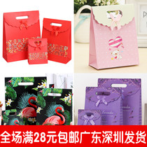 Guangdong Shenzhen festival portable gift bag Cute gift packaging bag velcro velcro bag exquisite paper bag