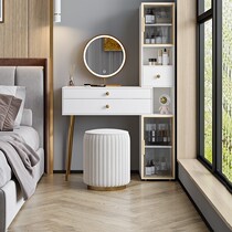 Dressing counter locker in a modern minimal bedroom large capacity makeup table light luxury high-level red makeup table