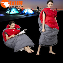 Down sleeping bag adult outdoor minus 20 degrees single double goose down indoor ultra-light student camping winter thickened