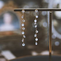 Silver home s925 sterling silver gilded earrings long temperament 2021 New Tide earrings personality ear hanging earrings female