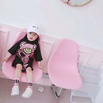 Net celebrity parent-child outfit mother-daughter outfit 2021 summer new girl western style fashion Korean loose dress T-shirt skirt