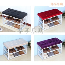 Leather apartment door entry simple long strip shoe change stool white plus clothing entry paint foyer bench bench 