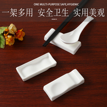 Bone porcelain chopsticks pure white semicircular chopsticks pillow hotel club table table chopsticks stand dual-purpose chopsticks custom logo