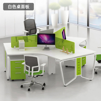 3 person desk curved screen staff table 6 person office furniture L type