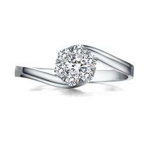 18K gold ring female GIA certificate naked drill spot natural diamond 50 points 1 carat ring wedding ring custom gift