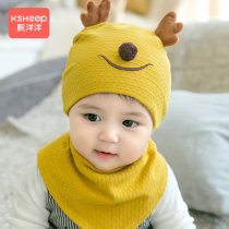 Baby hat spring and autumn thin newborn cotton tire cap newborn male and female baby cute autumn and winter fontanelle cap