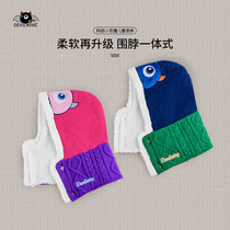 Korean devilwing little devil hat scarf set children autumn and winter boys and girls winter hat one