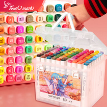 Genuine Touchmark Mark Pen Set Anime Manga Children Double Watercolor Pen Painting 100 Color 48 Color Art Special Student Color Pen 24 Color 36 Color 60 Color 80 Color Pen