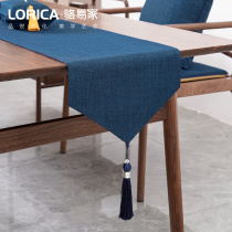 LouijiajiaNew Chinese Table Flag Modern simple pure tea table cloth long tablecloth Zen tea table tea cloth