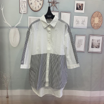 Pregnant Outstanding Maternity Shirt Spring Cotton Square Collar Joker Leisure Long Loose Blouse Spring 61007