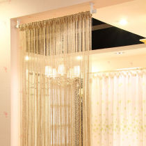 Hot selling encrypted silver wire curtain curtain curtain hanging partition porch curtain not winding Korean wedding decorative curtain