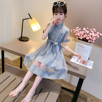 Girls dress for dress Summer senior sensation 2022 new summer clothes 12-year-old girl clothes CUHK children short sleeve dresses