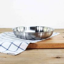 Supplements to 18 10 stainless steel 5 layers of composite steel integrated forming 26cm Saucer Dish without handle portable pan