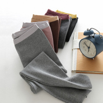 Childrens Bottom Pants Girl Child Spring Autumn Outside Wearing Thread Thin Grey Pure Cotton Korean Version Elastic Middle Child Girl 90% Pants