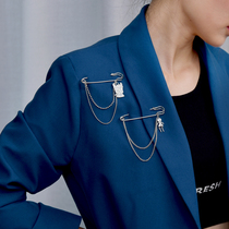 Pants waist change pin small chain suit jacket fringe brooch decoration ins shawl buckle hat accessories