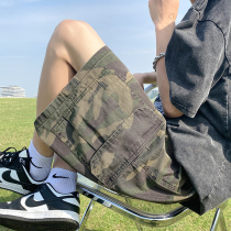 Camouflage Shorts Men Summer Design Sense Small Tide Five Points Leisure Sports High Street High Street Trousers