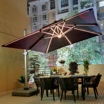 Outdoor parasolar parasolar parasolar park parachute parachute park terrace solar LED with lamp Roma umbrella large parasol parasol