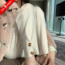 Maternity pants winter thickening plus velvet late pregnancy outer wear harem pants autumn and winter grandma pants knitted maternity pants winter