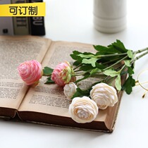 (Mountain tree) high imitation three-headed small Lulian bedroom living room kitchen hotel Hall decoration beautification flowers